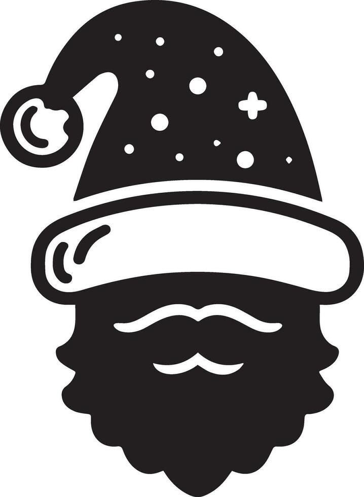 Christmas hat vector silhouette illustration