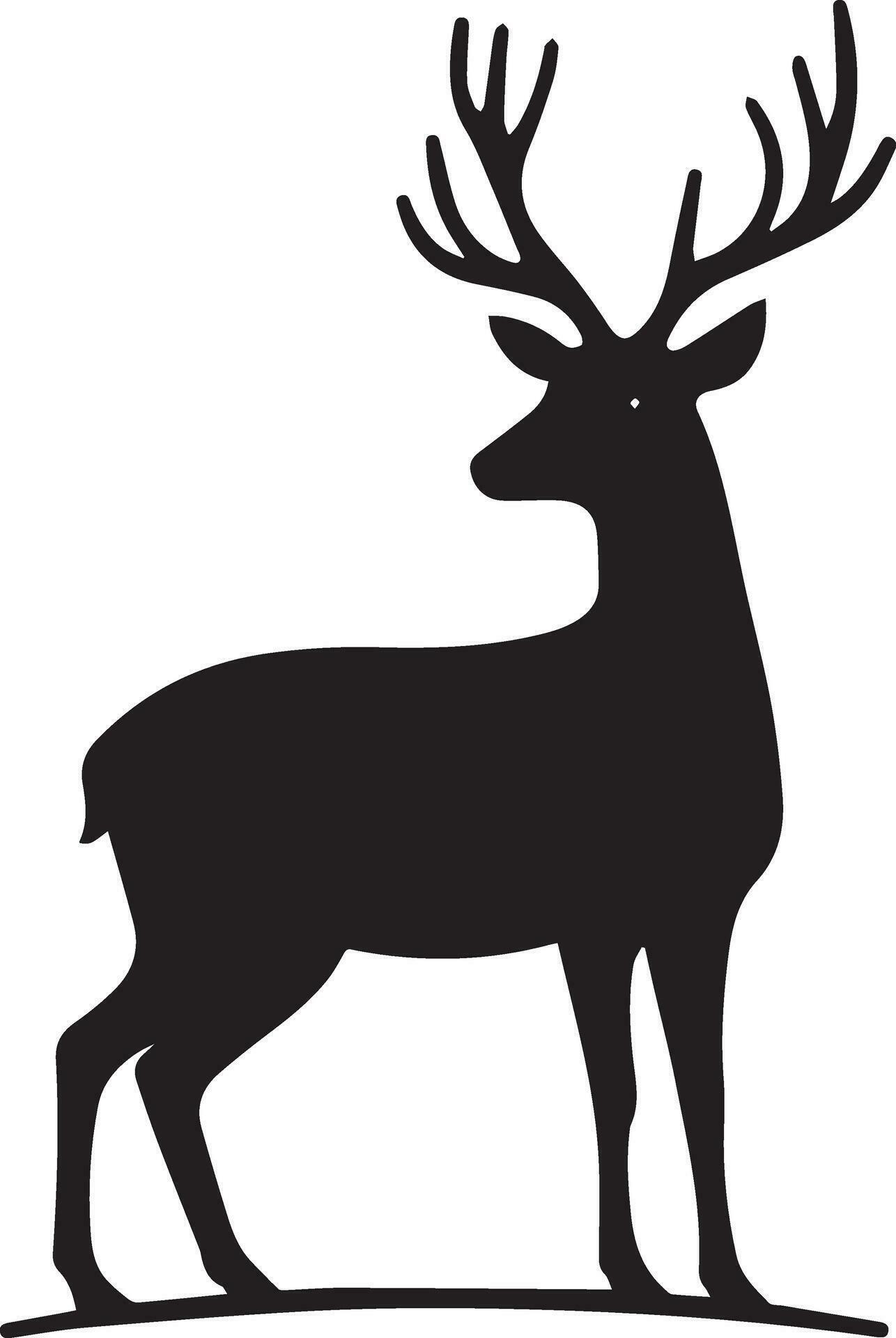 Deer vector silhouette illustration black color 34212733 Vector Art at