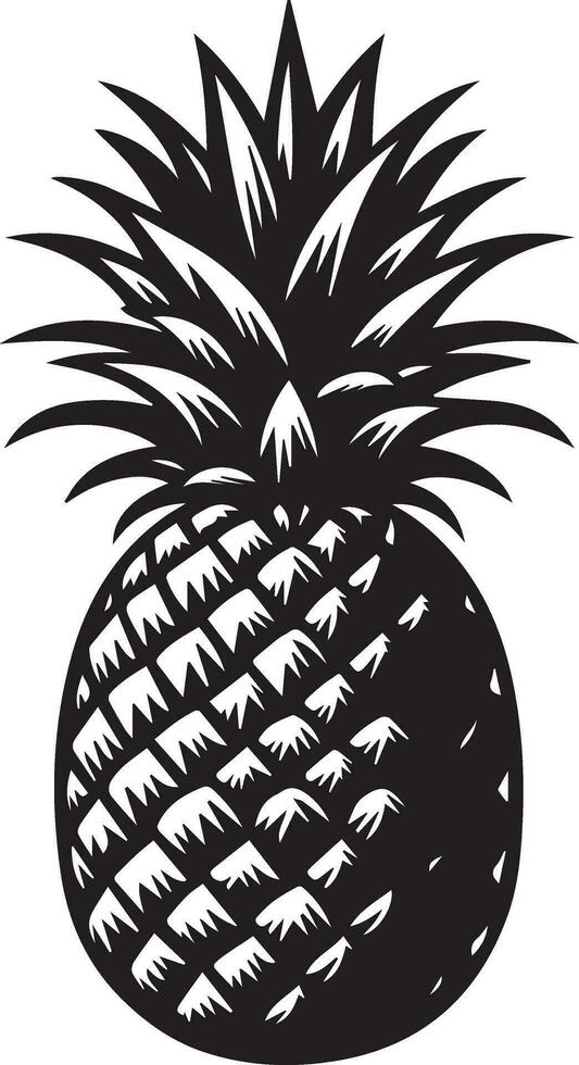 Pine apple vector silhouette illustration 5