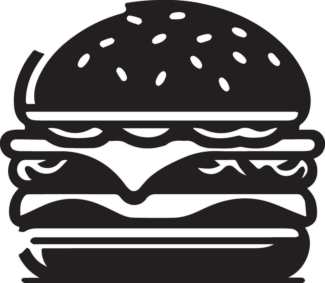 hamburguesa vector silueta ilustración dieciséis