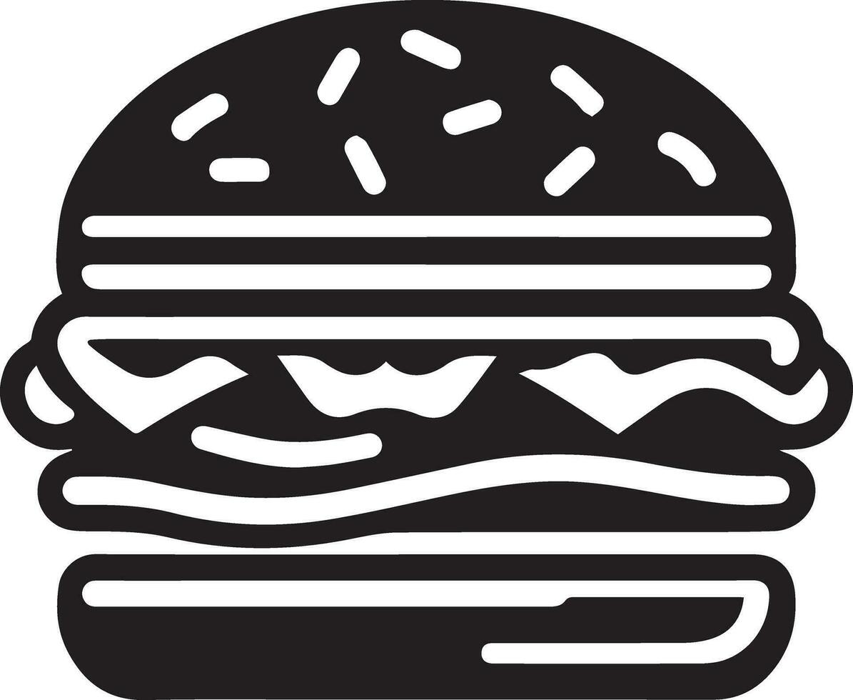hamburguesa vector silueta ilustración 3