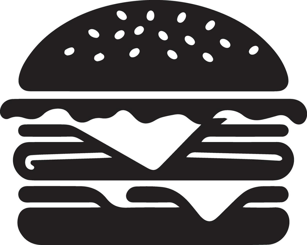 Burger vector silhouette illustration 15