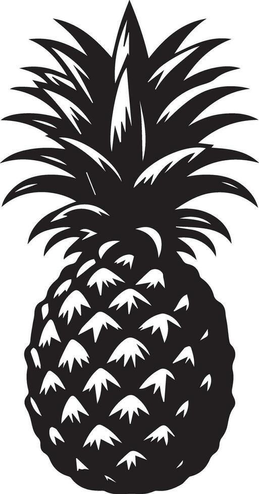 Pine apple vector silhouette illustration 7