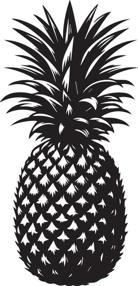 Pine apple vector silhouette illustration 4