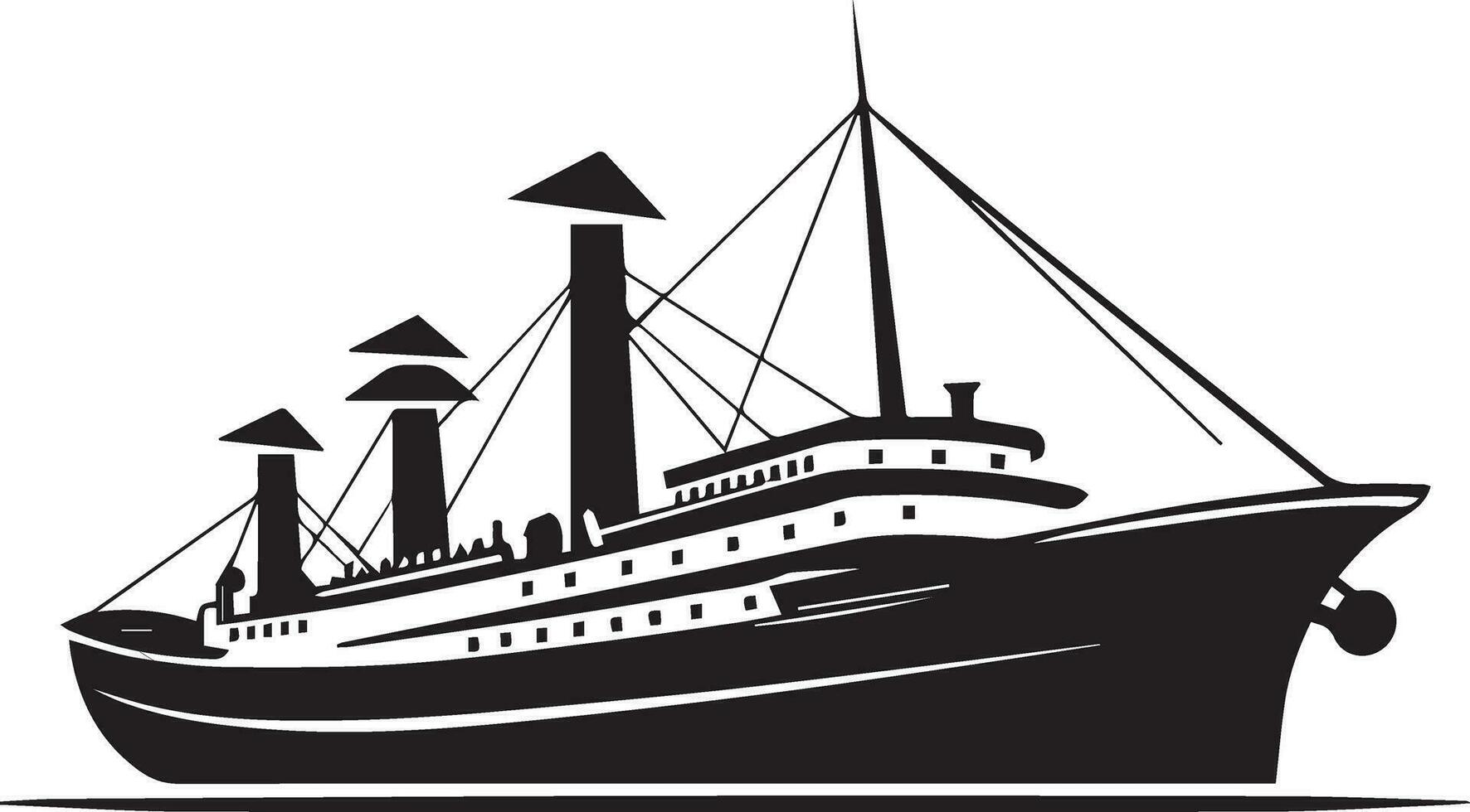 ship vector silhouette illustration 8