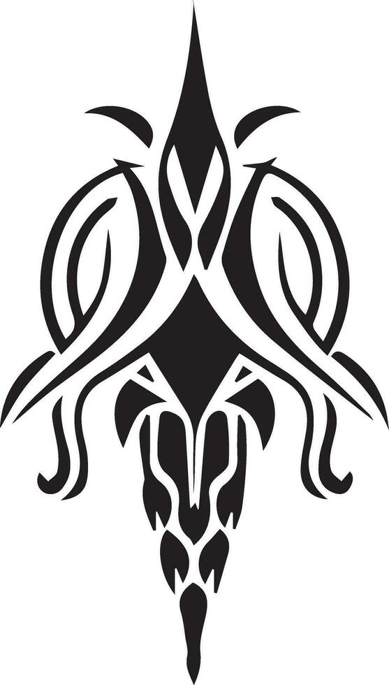 Tribal tattoo design vector silhouette illustration, tribal tattoo design
