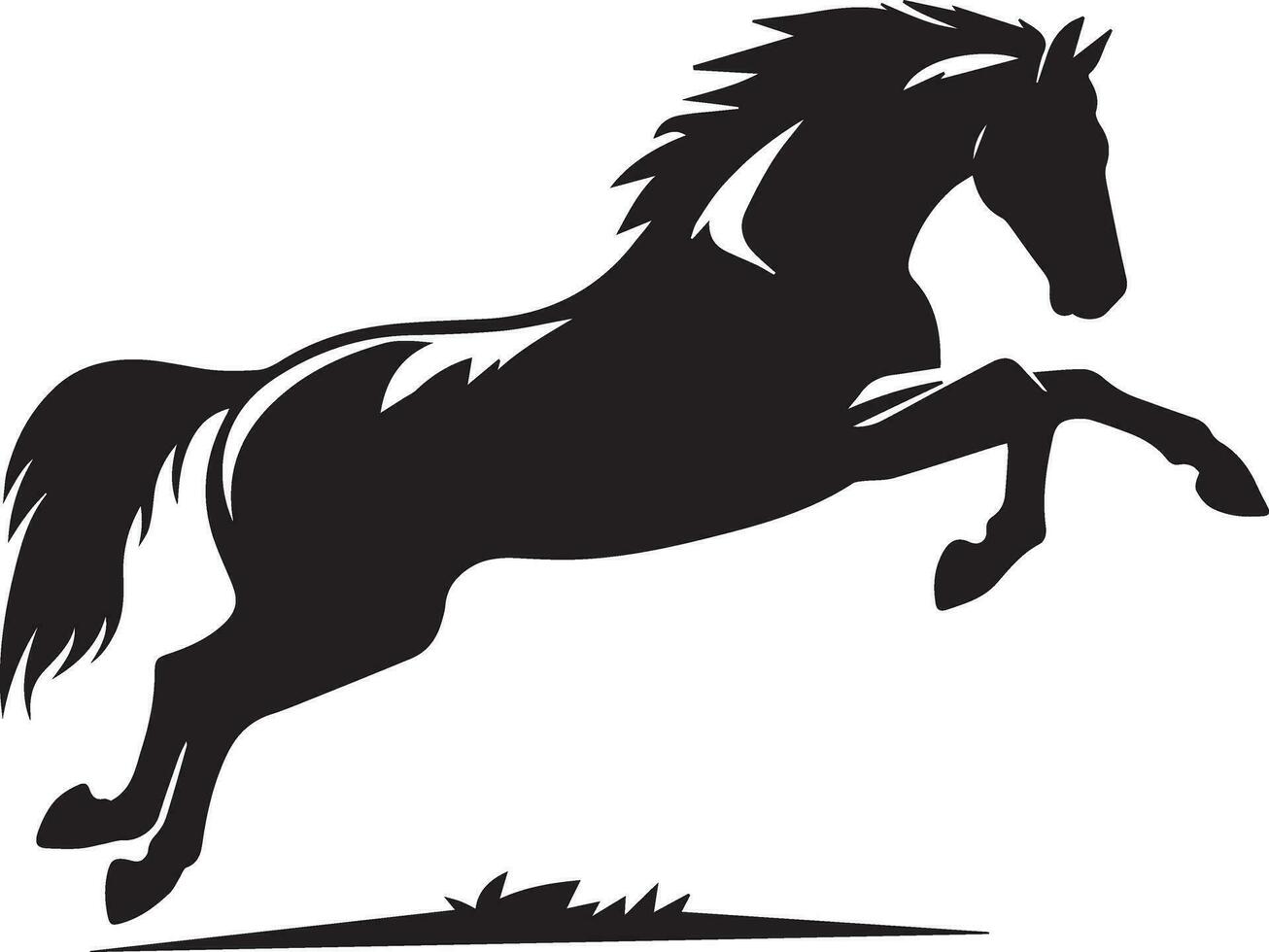 A Horse Running vector silhouette illustration 5