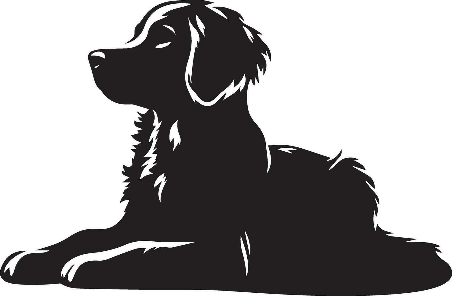 Dog Pose vector silhouette illustration black color