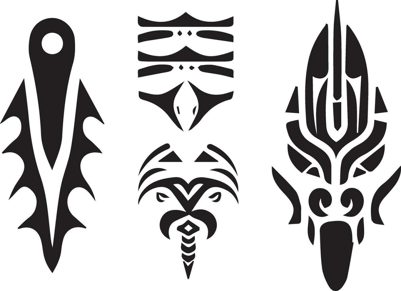 tribal tatuaje diseño vector silueta ilustración, tribal tatuaje diseño