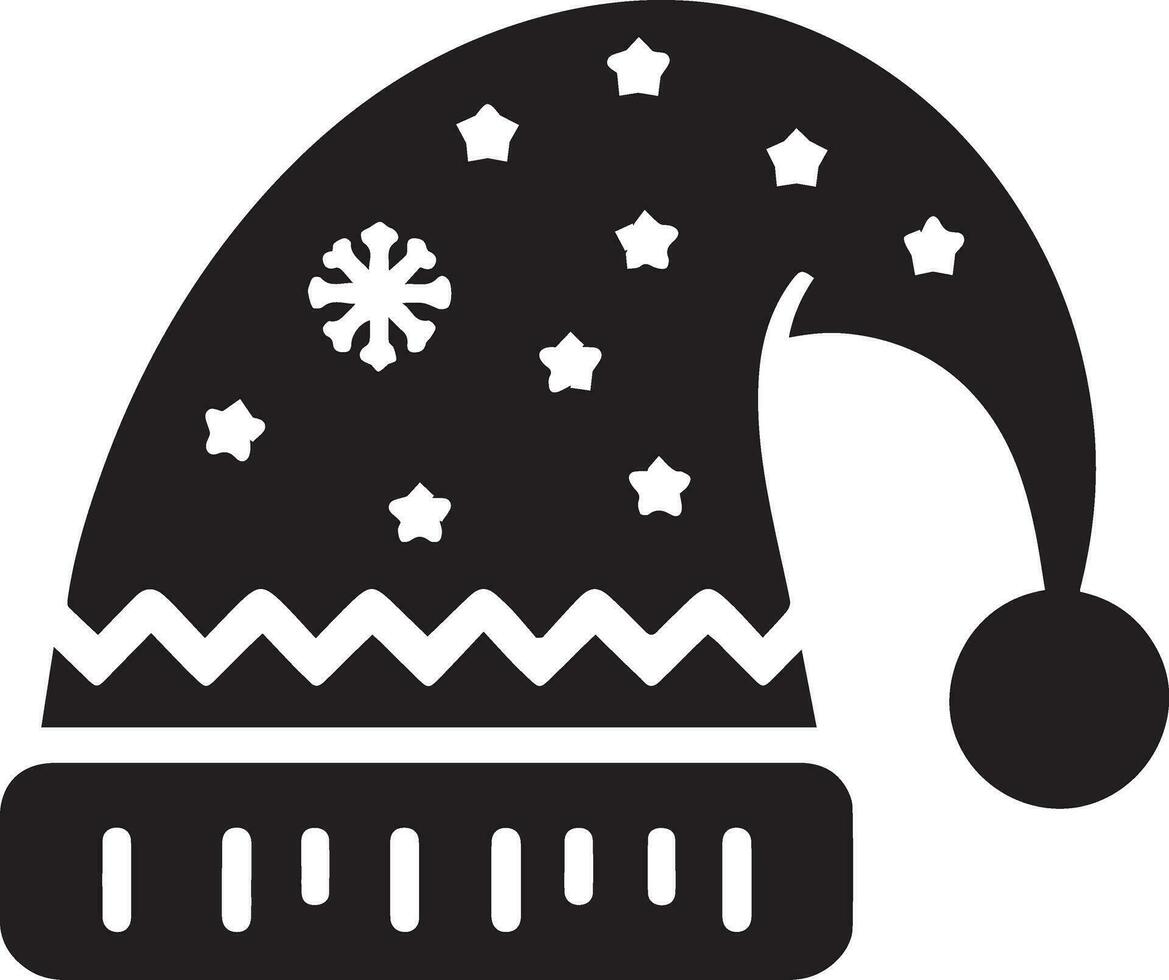 Christmas hat vector silhouette illustration