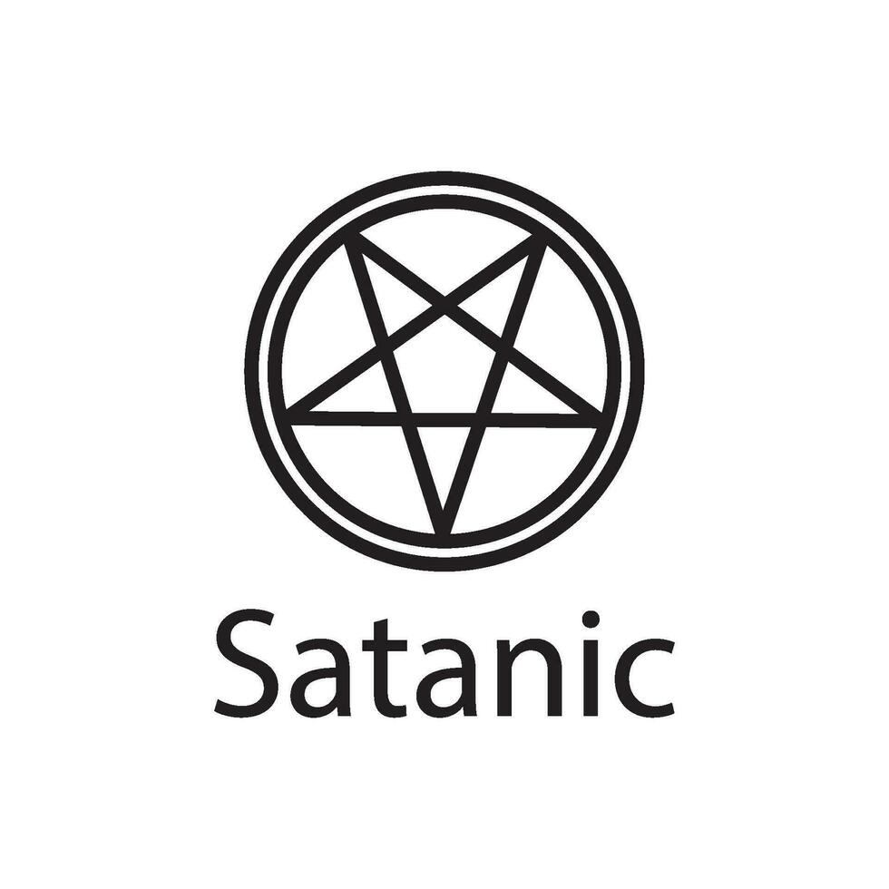 Satanic symbol icon vector