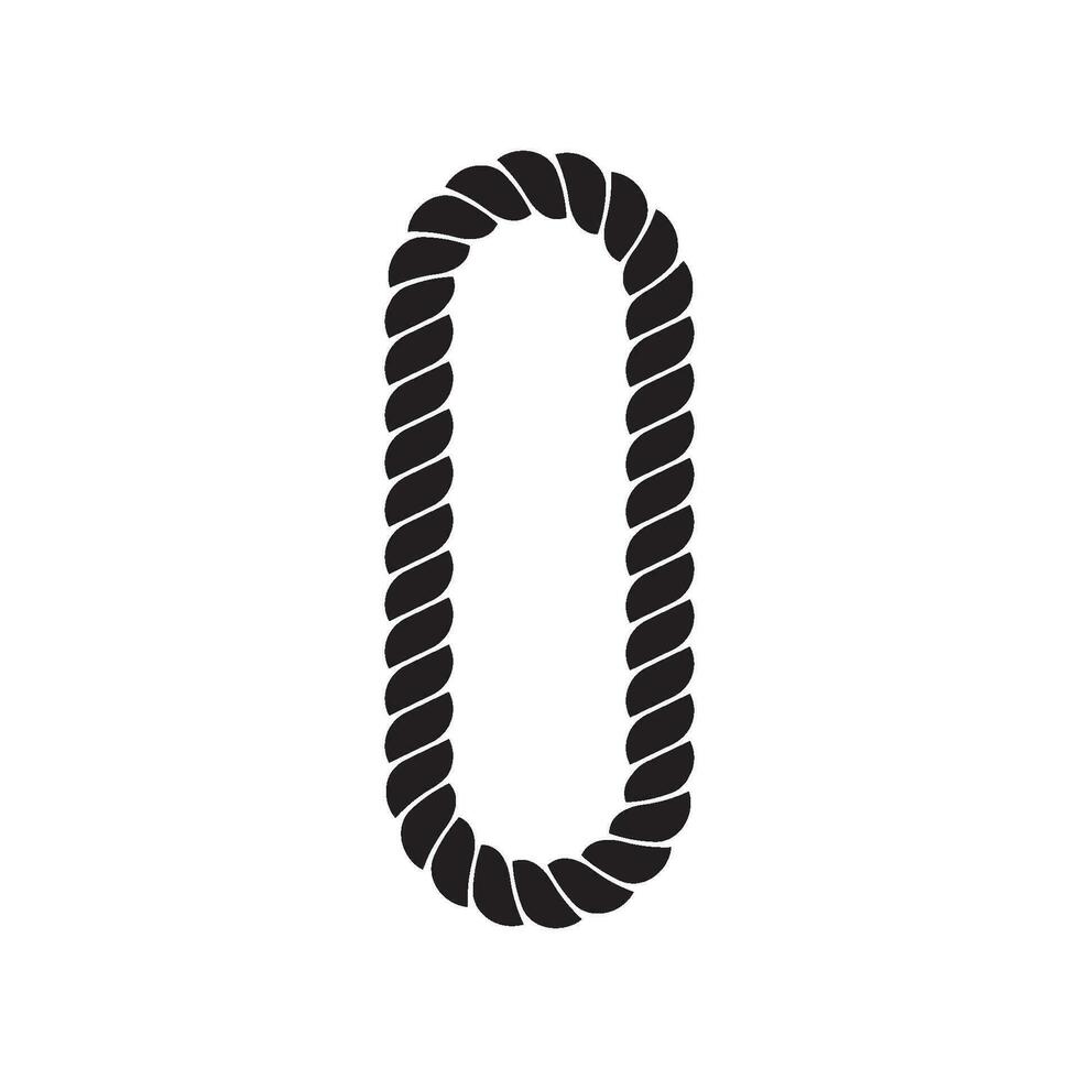 black rope icon vector