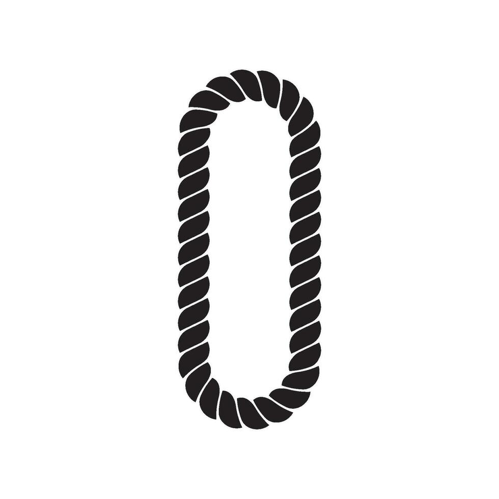 black rope icon vector