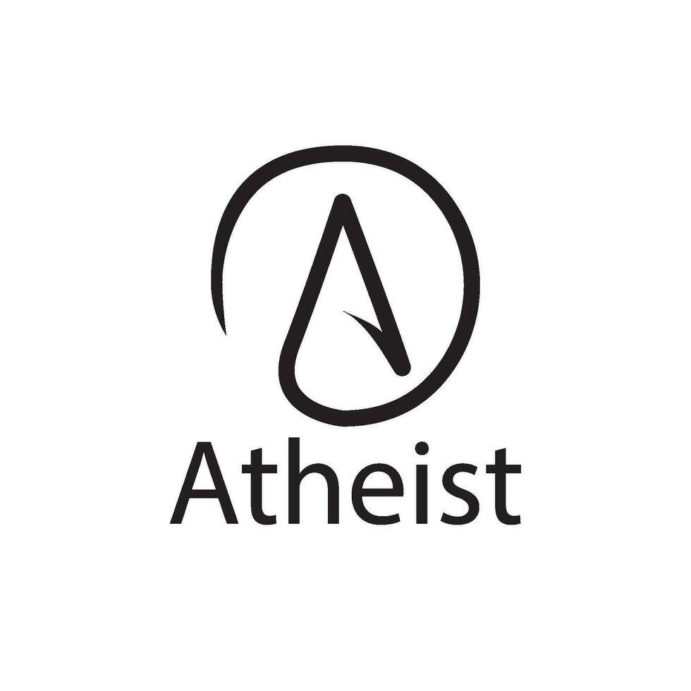ateo símbolo icono vector