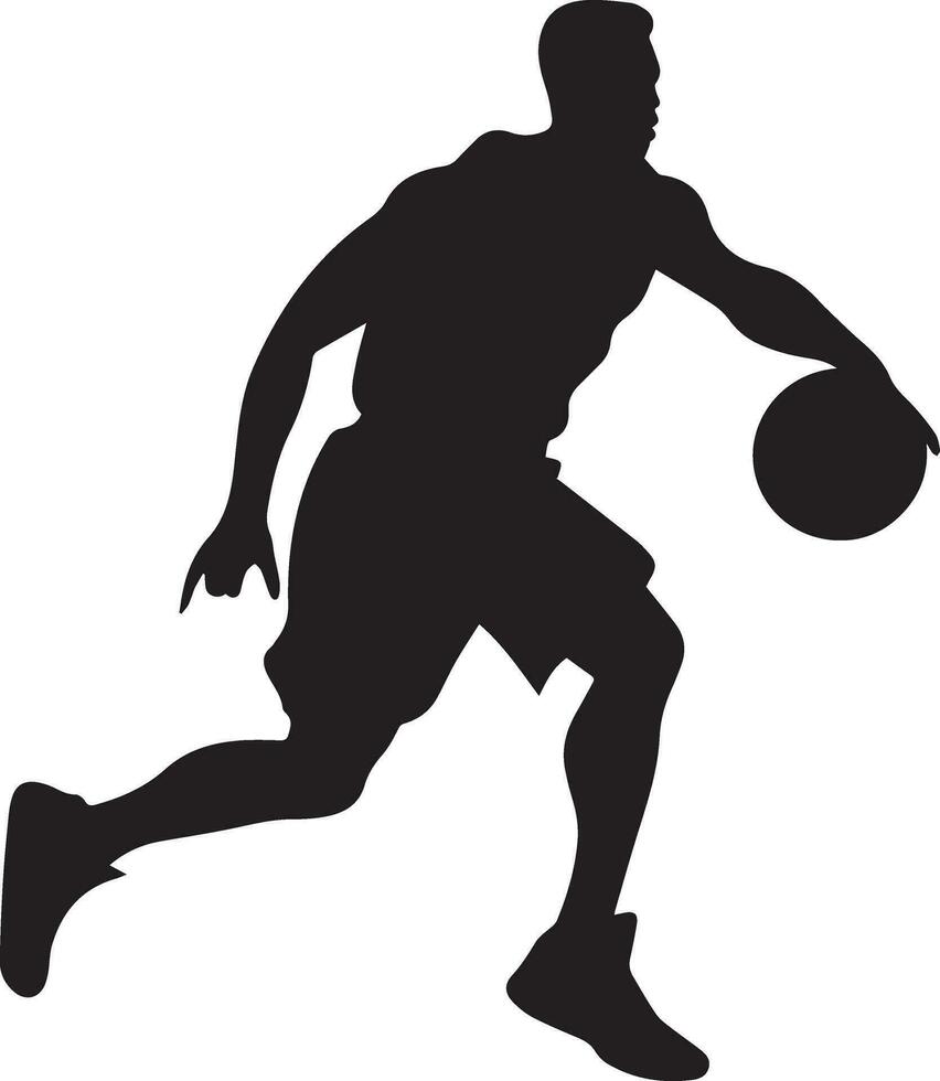 Basket Ball Player Vector silhouette illustration 7
