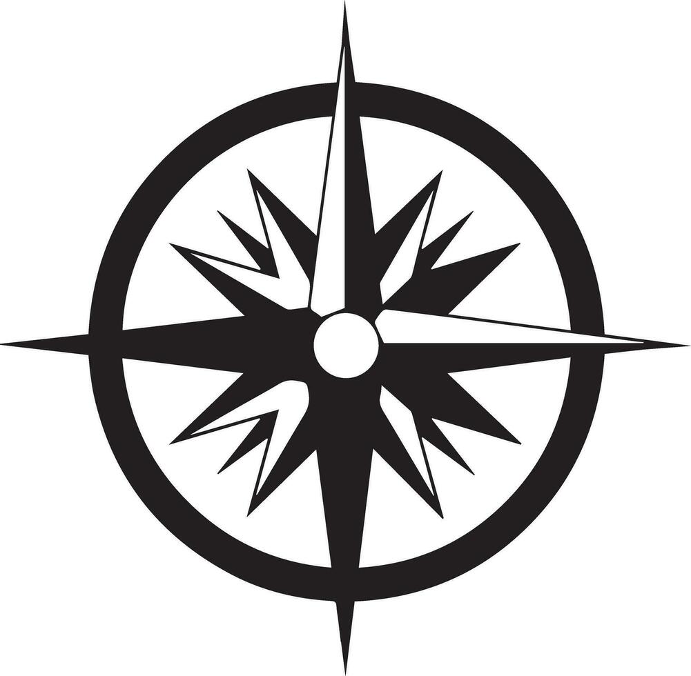 Compass vector silhouette illustration 4