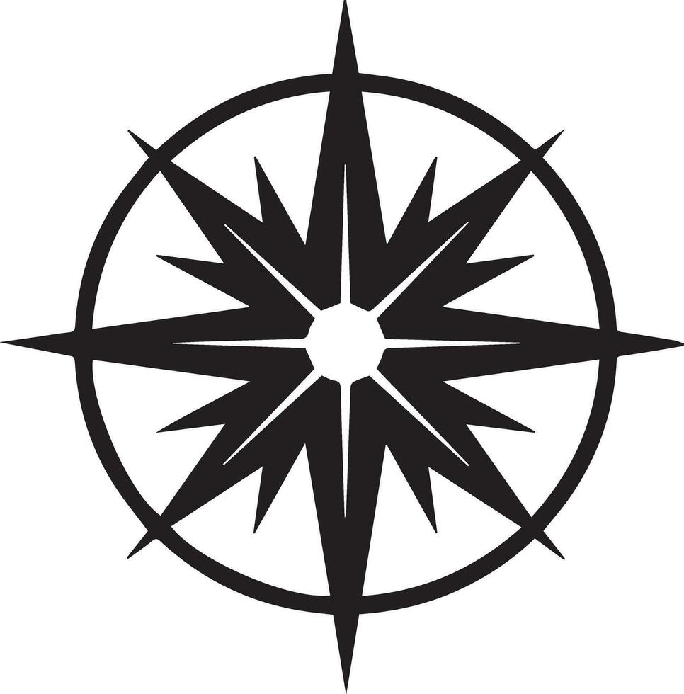 Compass vector silhouette illustration 3