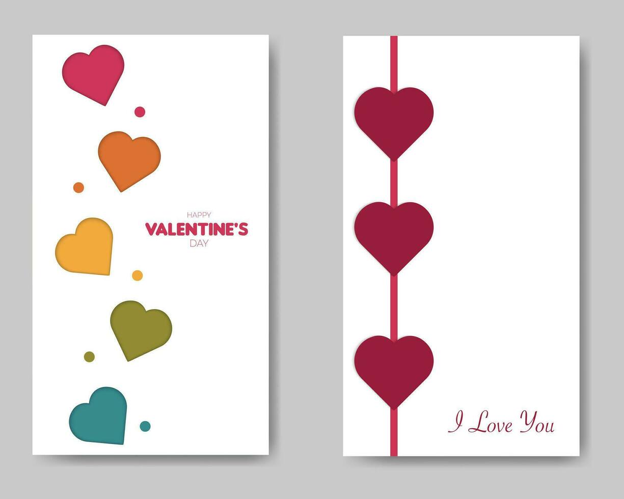 Happy Valentines Day Card Templates vector