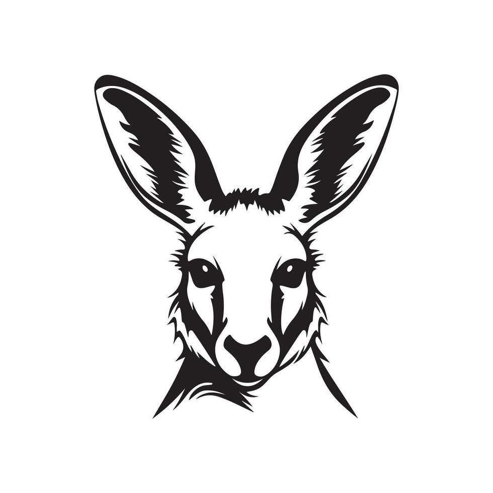 Kangaroo Head Vector, art and Design vector