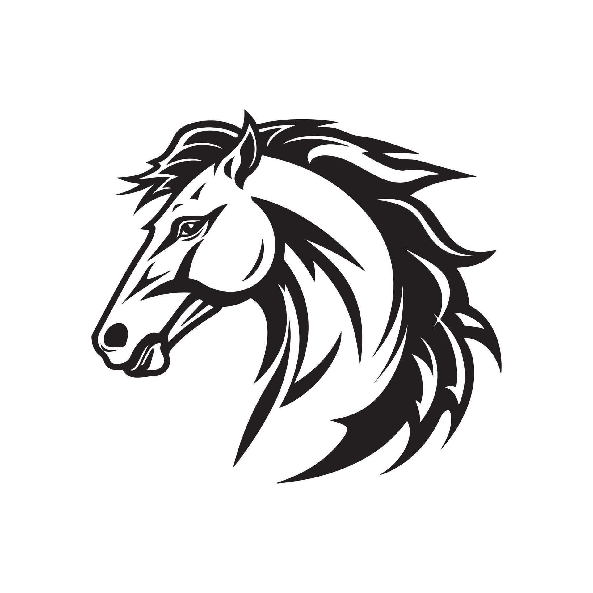 Horse head vector, Art and Illustration 34213055 Vector Art at Vecteezy