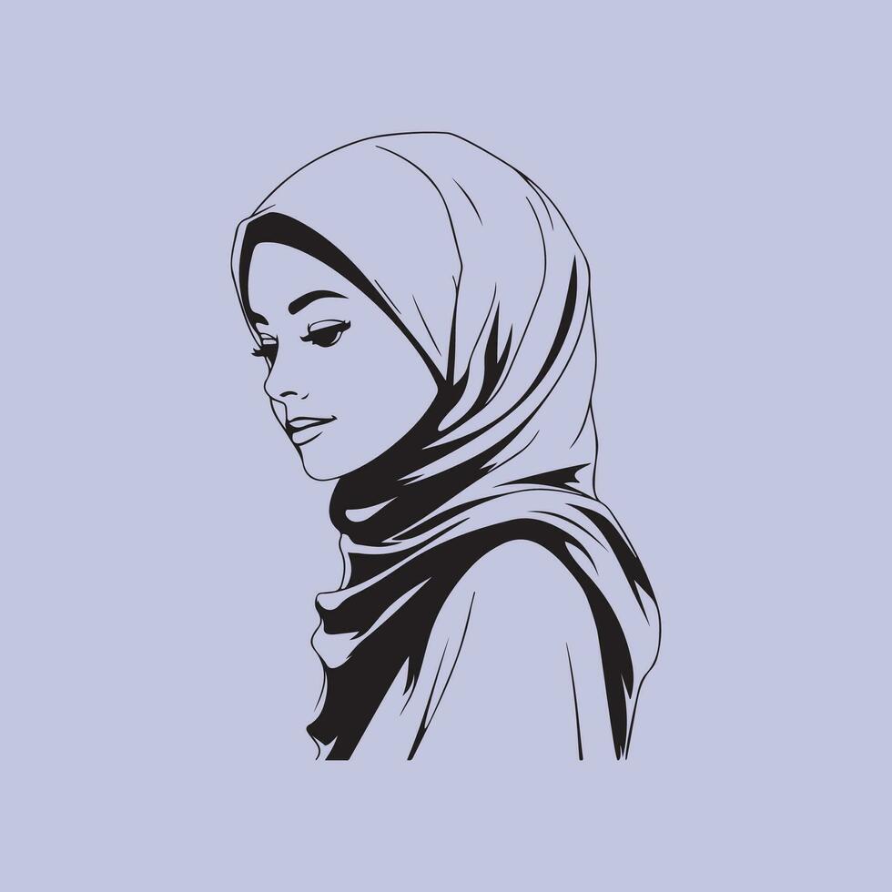 Hijab Image Vector, Art and Illustration vector