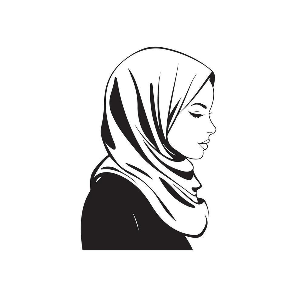 Hijab Image Vector, Art and Illustration vector