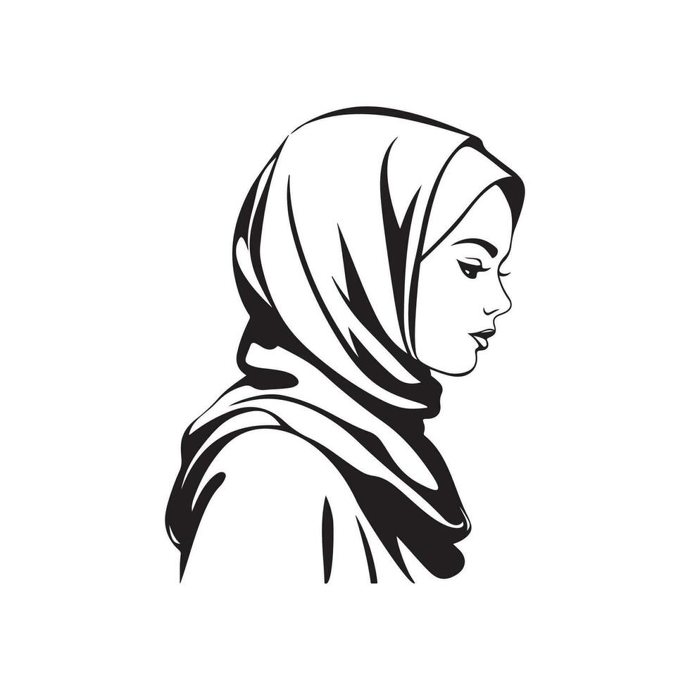 Hijab Image Vector, Art and Illustration vector