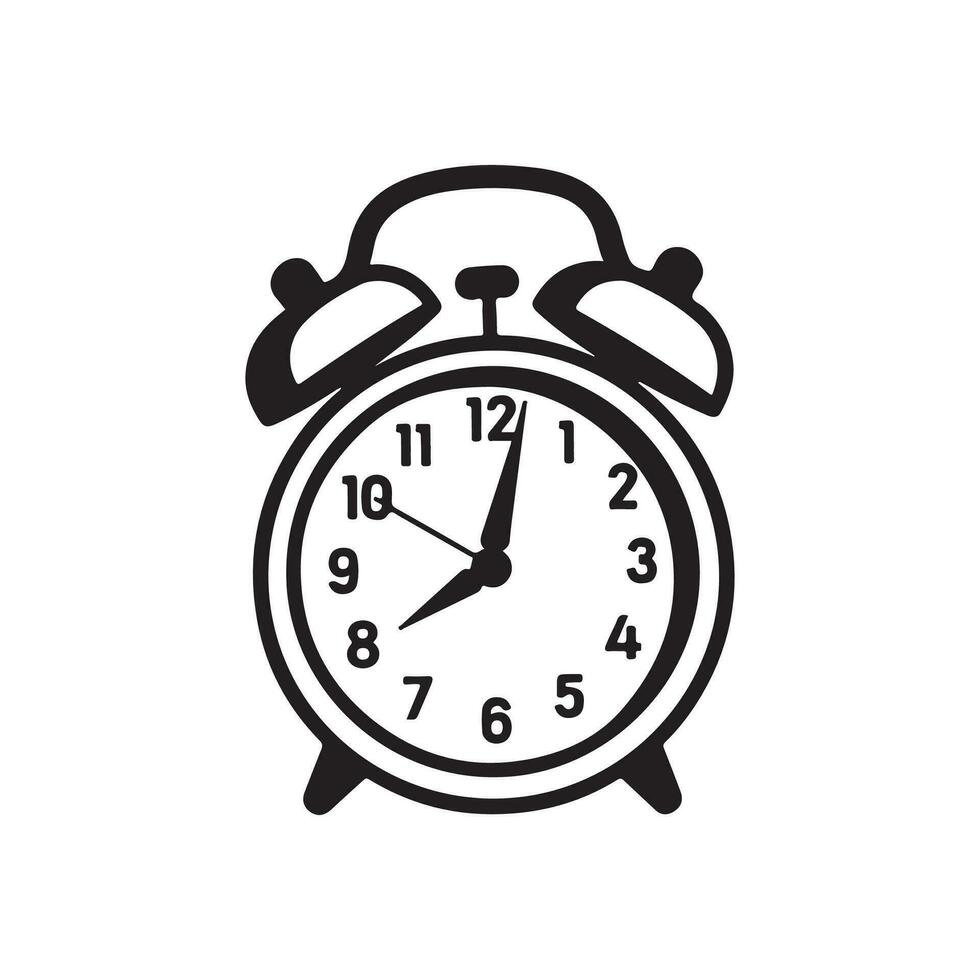 Alarm clock isolated on white, Alarm Clock Image vector