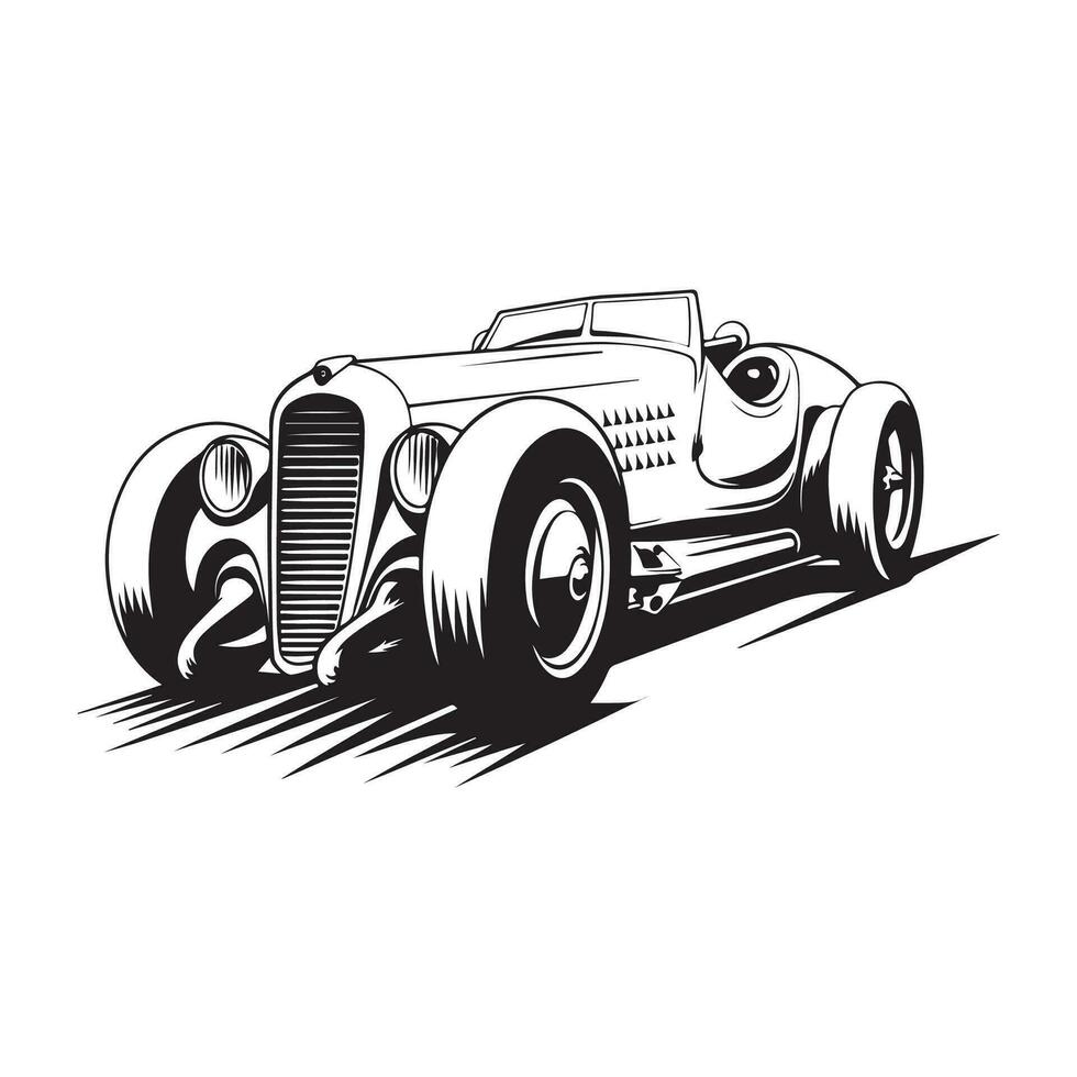 Classic Car Image Vector, Design and illustration vector