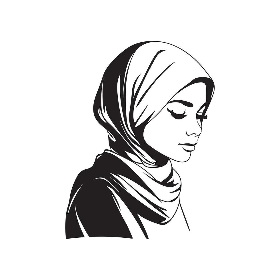 Hijab Image Vector, Art and Illustration vector