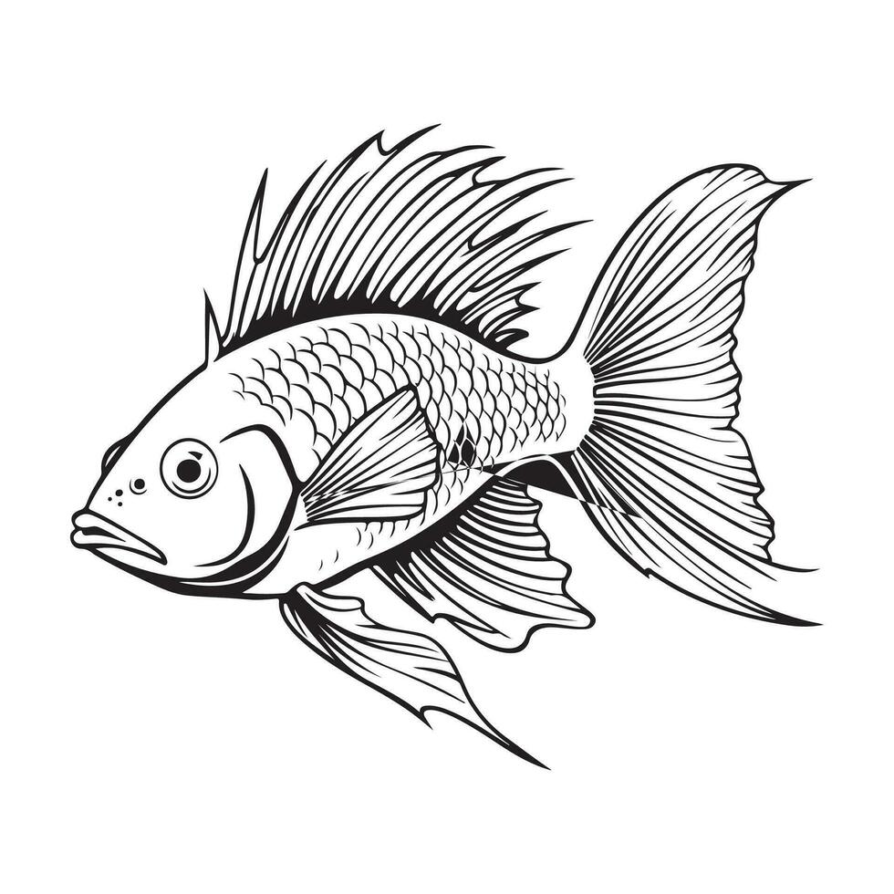 Decorative Fish Vector Image, Art And illustration