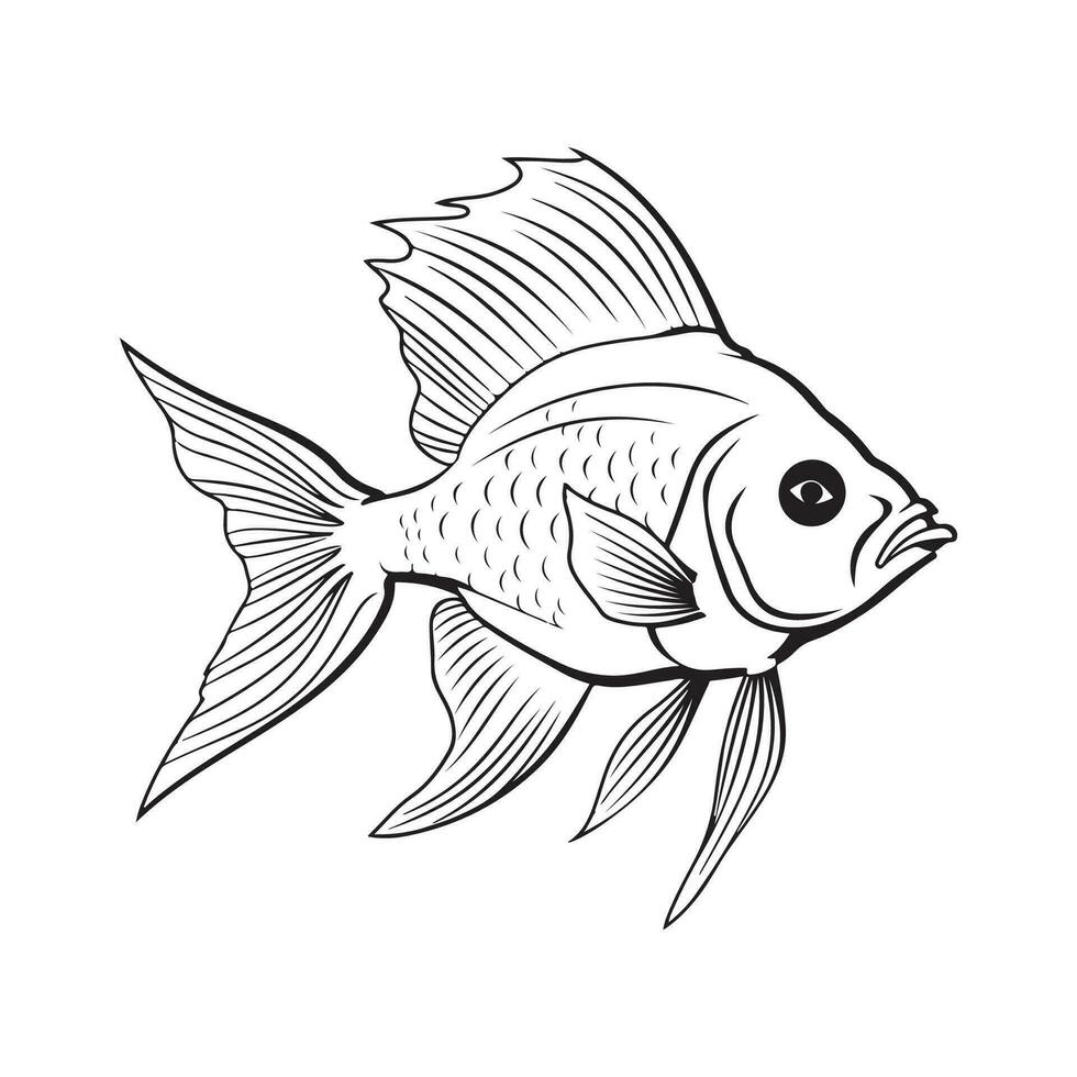 Decorative Fish Vector Image, Art And illustration