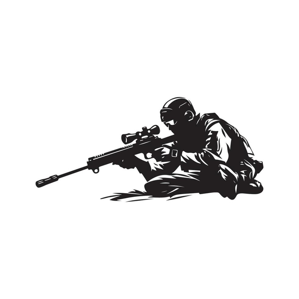 Sniper Image Vector, Art and illustration vector