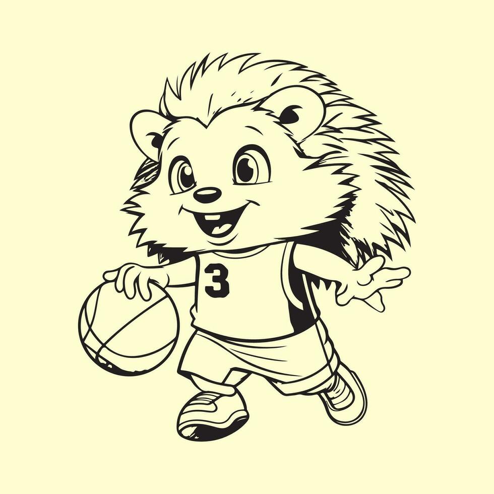 Porcupine image vector, Art and Design vector