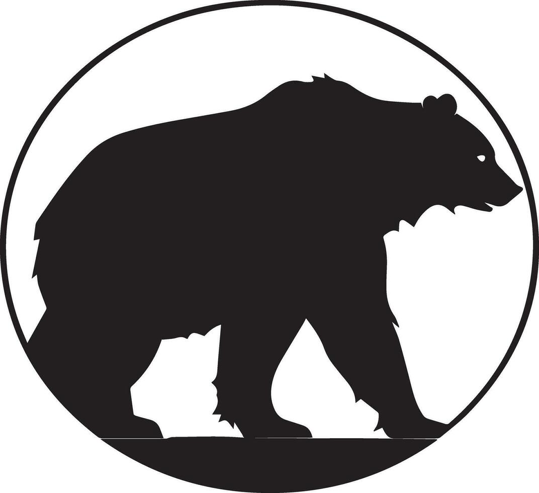 bear vector silhouette illustration 2