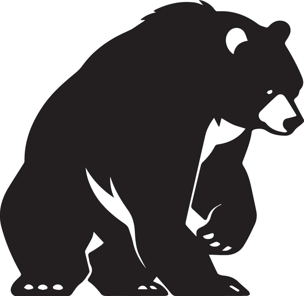 bear vector silhouette illustration 6