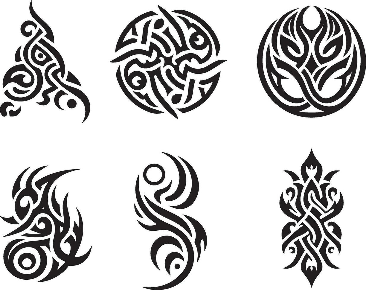 Tribal tattoo design vector art illustration 9