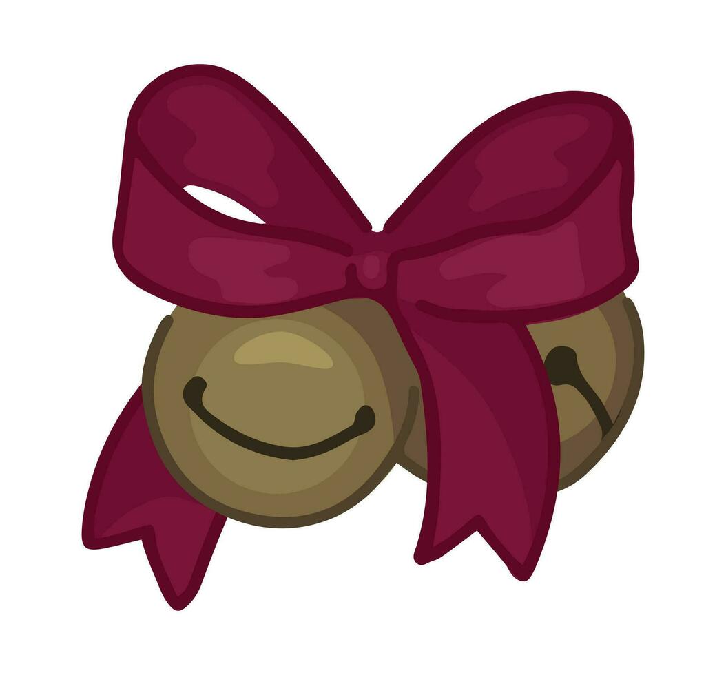 Doodle of Jingle bells, sleigh bell. Cartoon clipart of bell Christmas