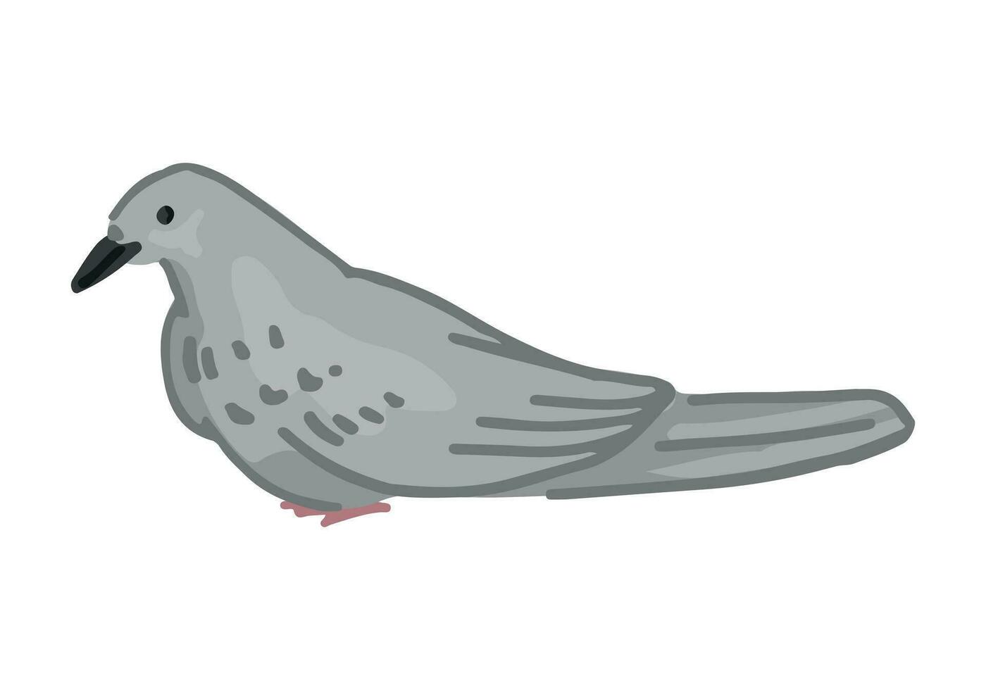 garabatear de paloma. dibujos animados clipart de ciudad pájaro. contemporáneo vector ilustración aislado en blanco antecedentes.