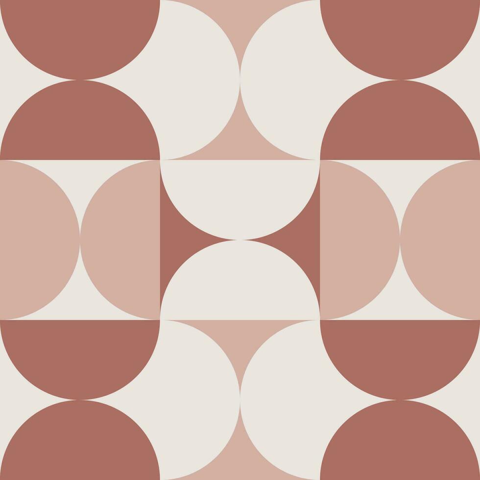 Vector illustration of abstract flat seamless contemporary modern mid-century monochrome geometric semi-circle pattern. For wallpaper design, pattern, background, web, print, card