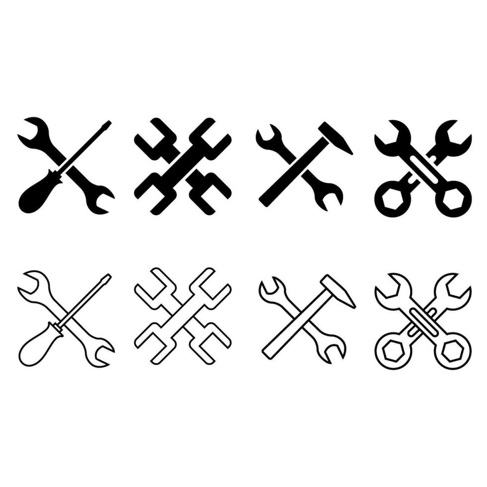 Repair icon vector set. Service center symbol. Fix illustration sign collection. read logo.