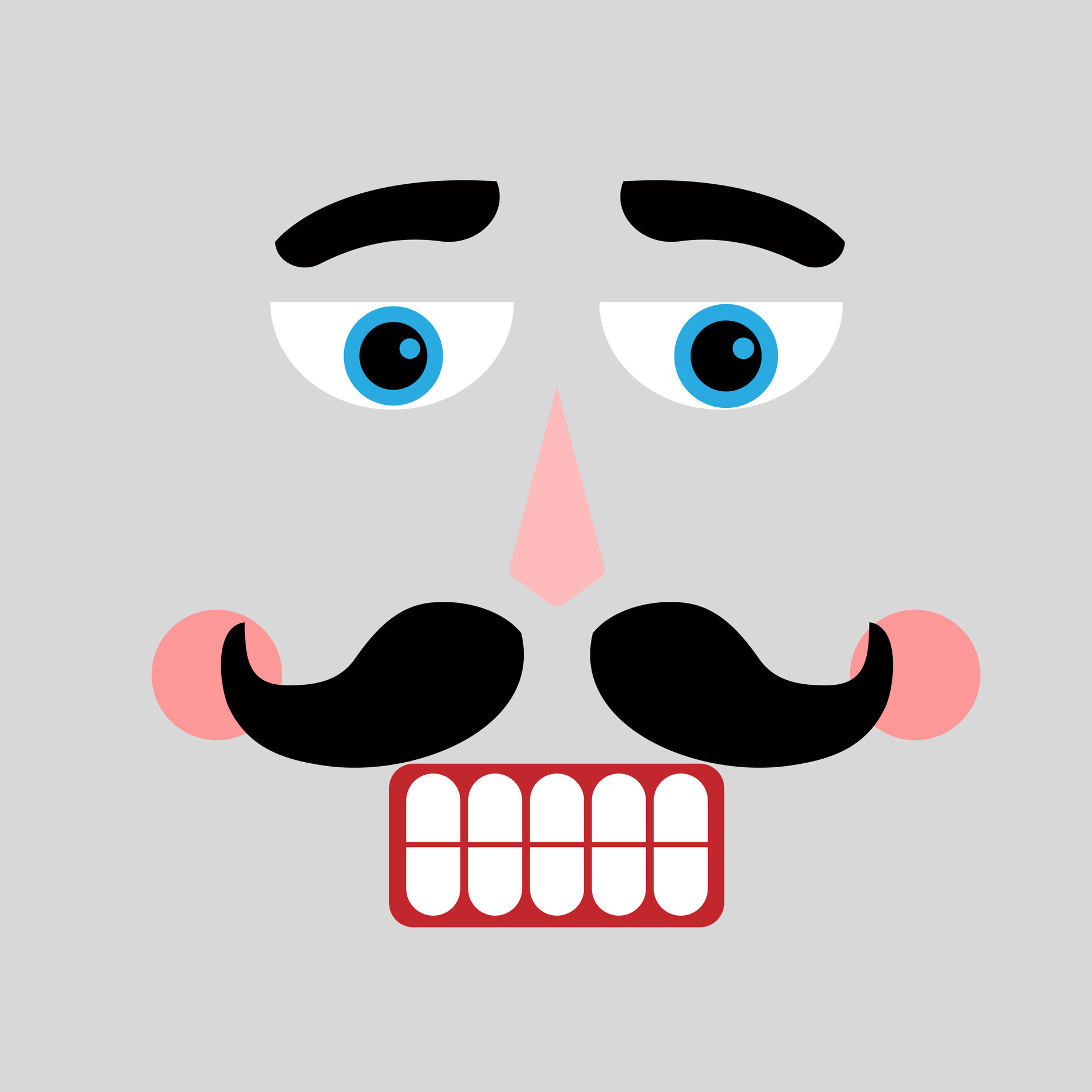 Nutcracker face icon vector. Nutcracker illustration sign. Ballet