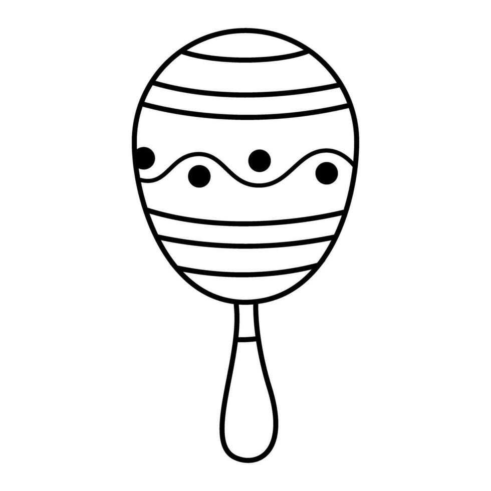Maracas icon vector. Music illustration sign. Rhythm symbol. Mexico logo. vector
