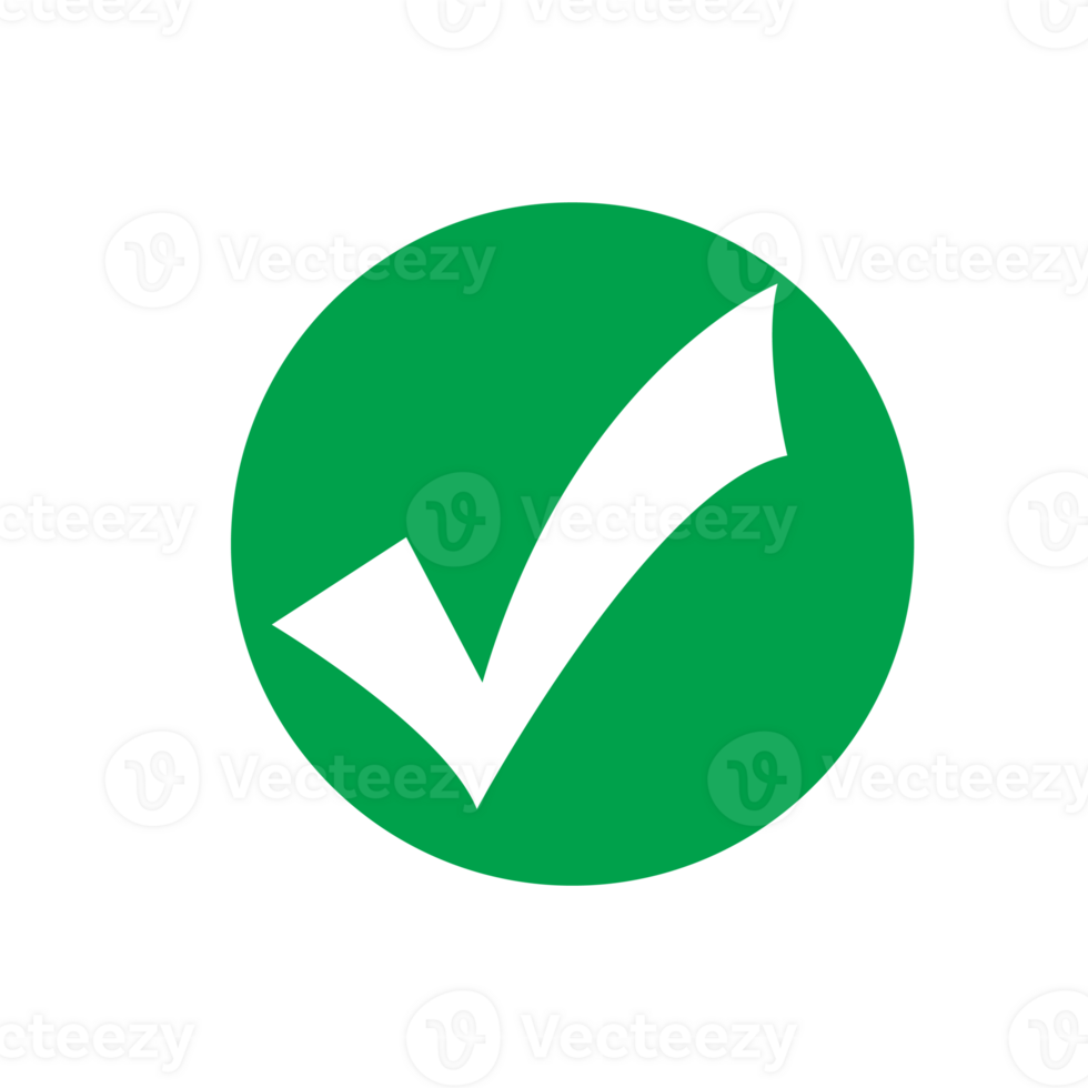 Grosso marca de verificação verde lista de controle png