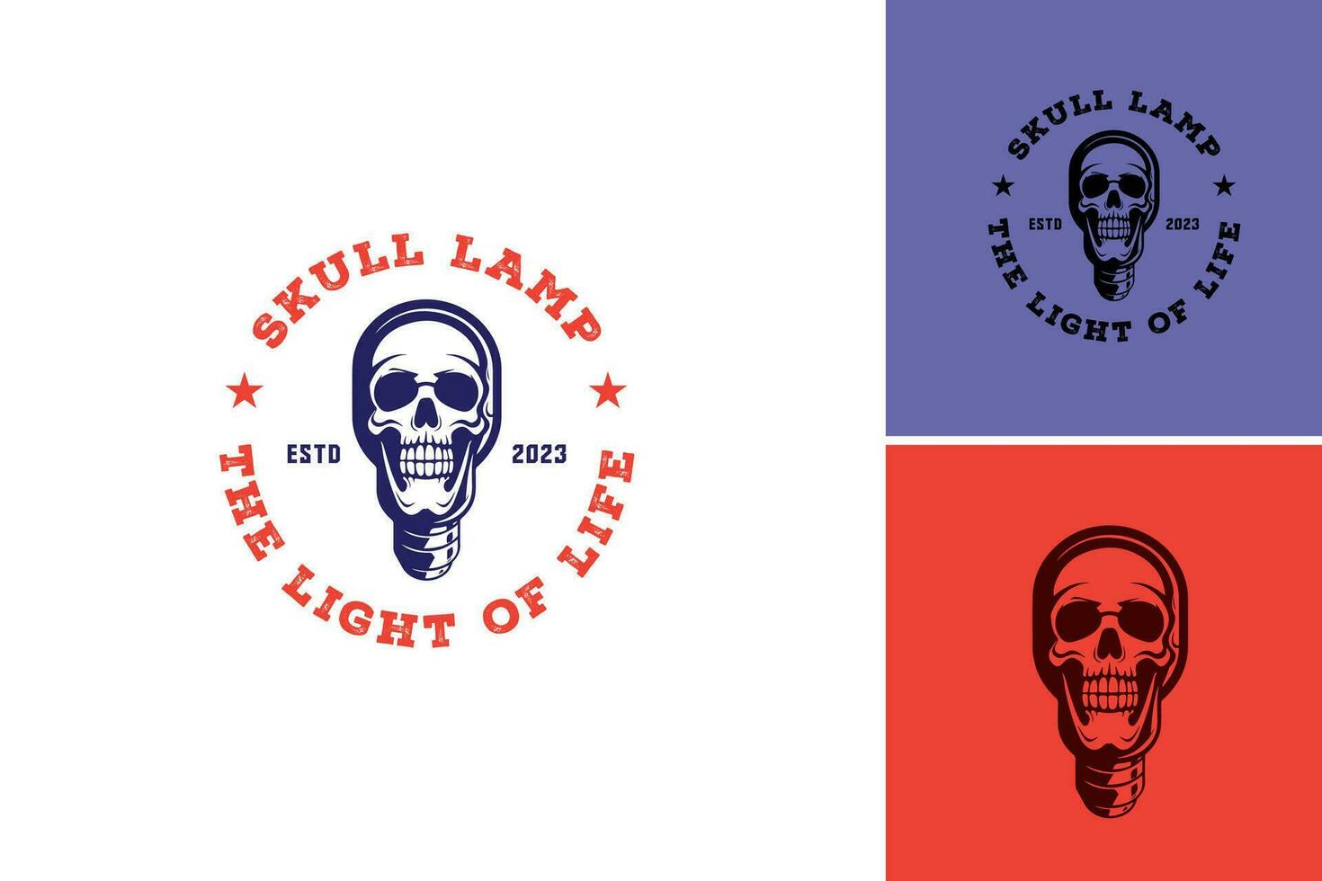 Skull Lamp The Light of Life Logo Design Template is a design asset that depicts a skull with a playful twist in a high school setting. This asset is perfect for edgy vector