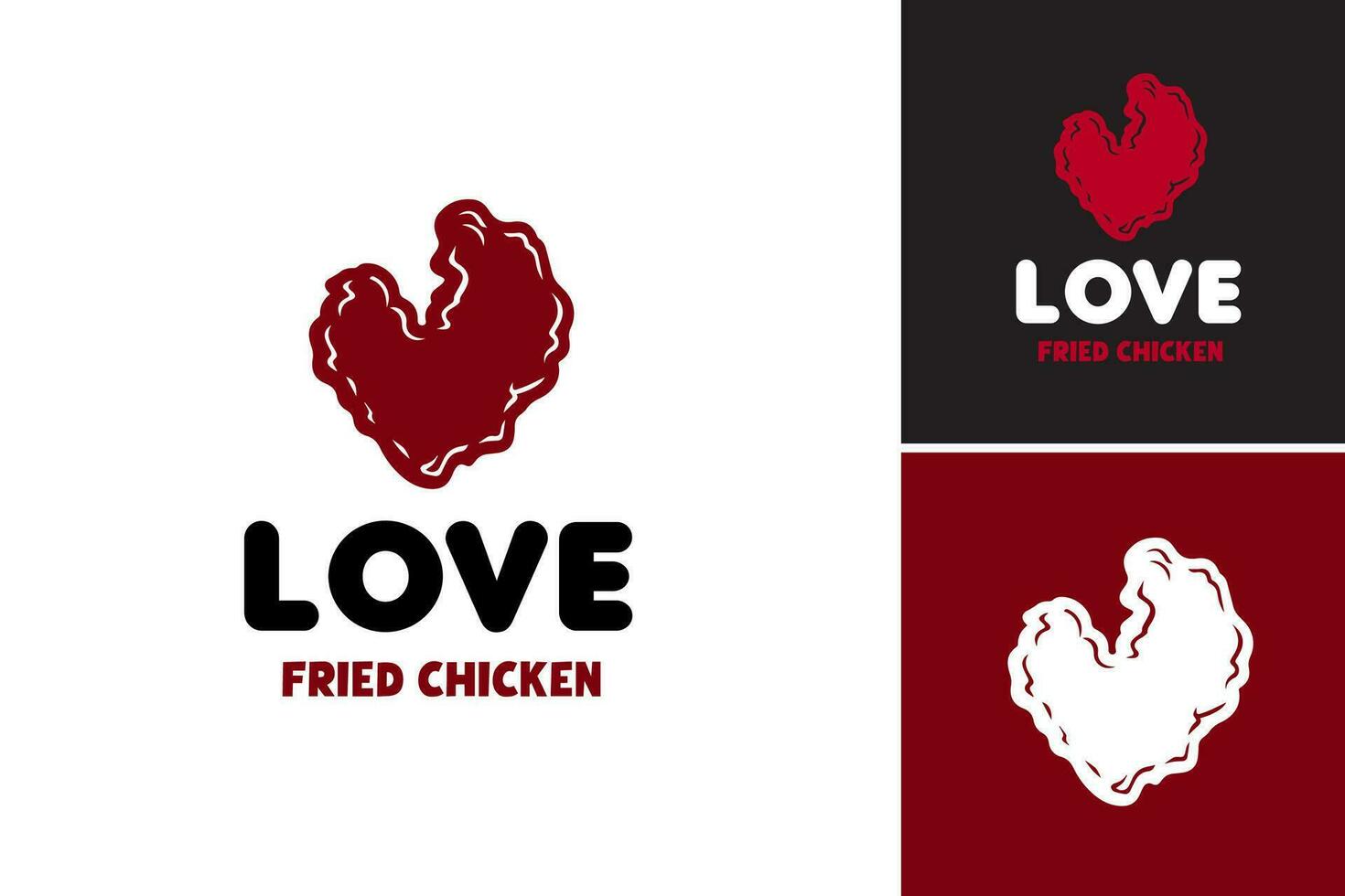 Love Fried Chicken is a playful and vibrant design asset that captures the irresistible appeal of this popular fast food item. It's perfect for restaurant menus, food blog graphics vector
