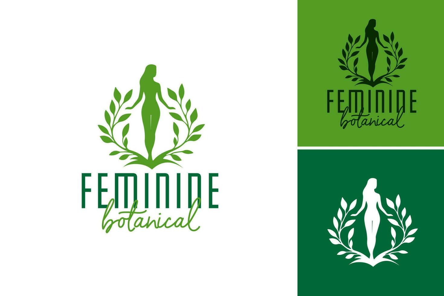 el hembra botánico logo es un hermosamente diseñado logo presentando femenino botánico elementos. esta activo es Perfecto para negocios, marcas, o productos focalización mujer, tal como belleza, bienestar vector