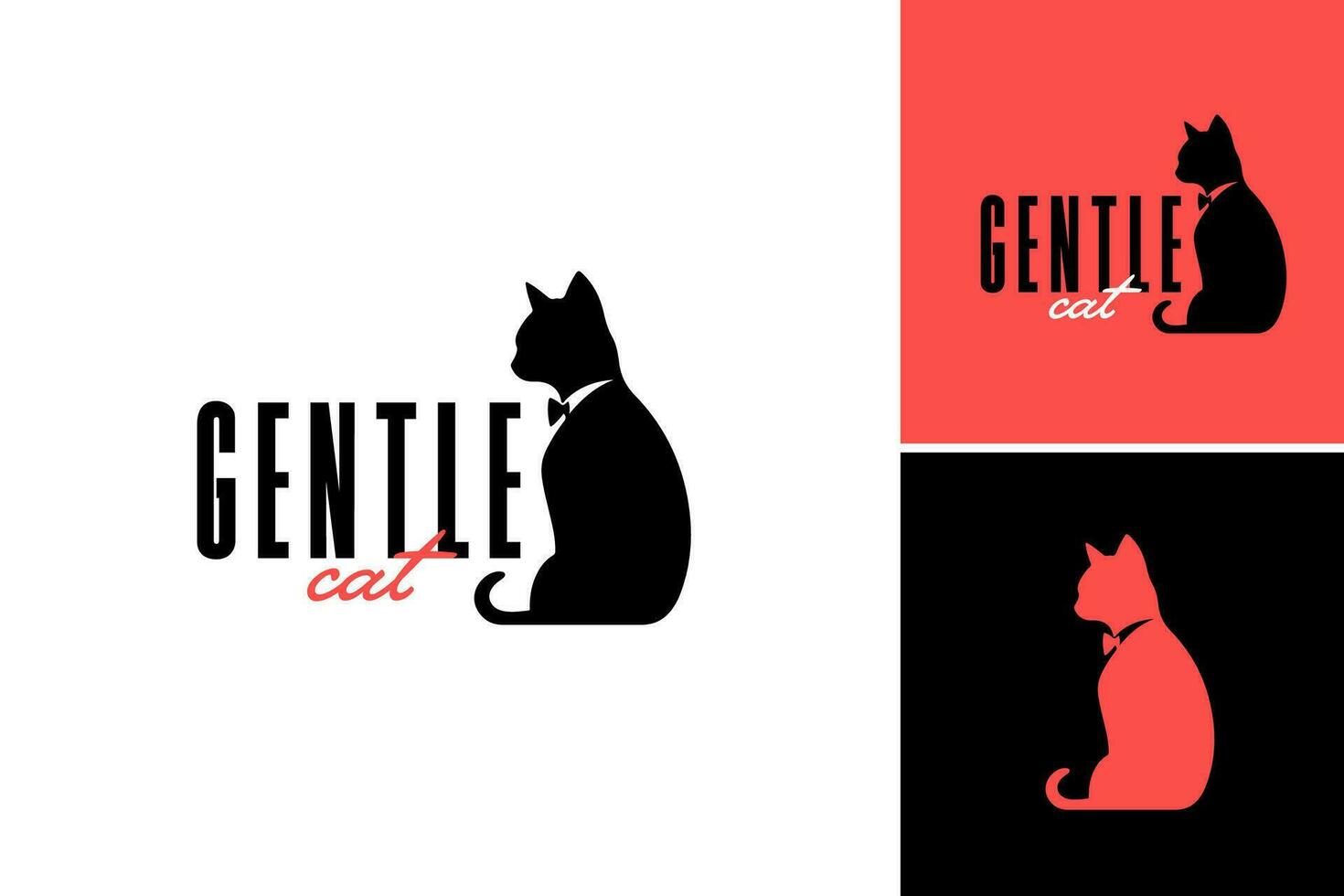 A sophisticated black and white photograph featuring a cute cat wearing a bow tie. This asset is perfect for adding a touch of elegance to any design project. vector