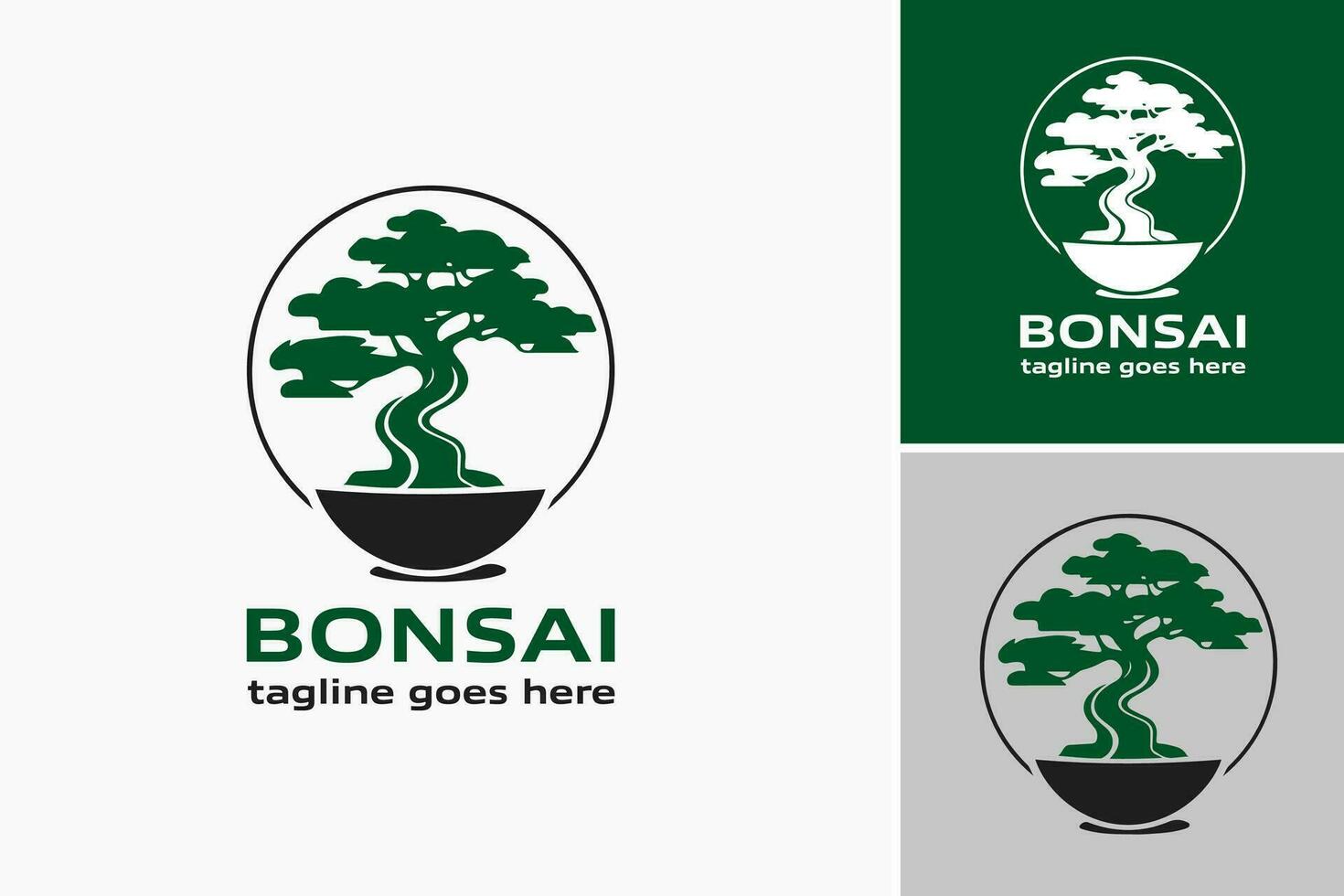 bonsai logo diseño se refiere a un diseño activo ese incorpora elementos de bonsai arboles en un logo. esta activo es adecuado para negocios o marcas relacionado a naturaleza, jardinería, relajación vector