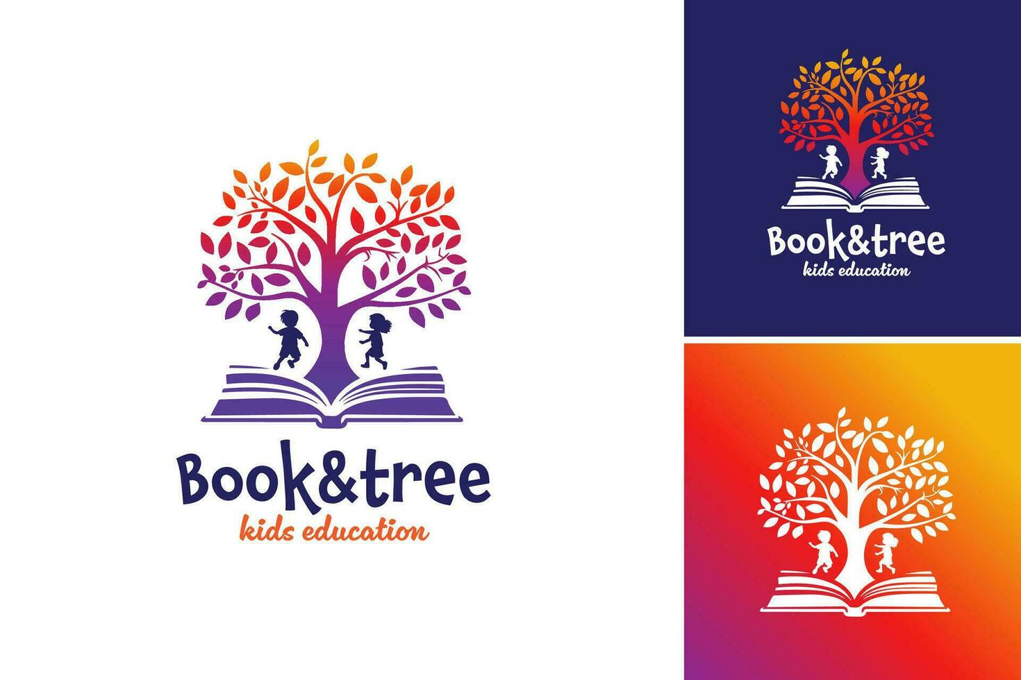 book and tree education logo design. it is perfect for educational materials or designs related to learning, teaching, or environmental awareness. vector